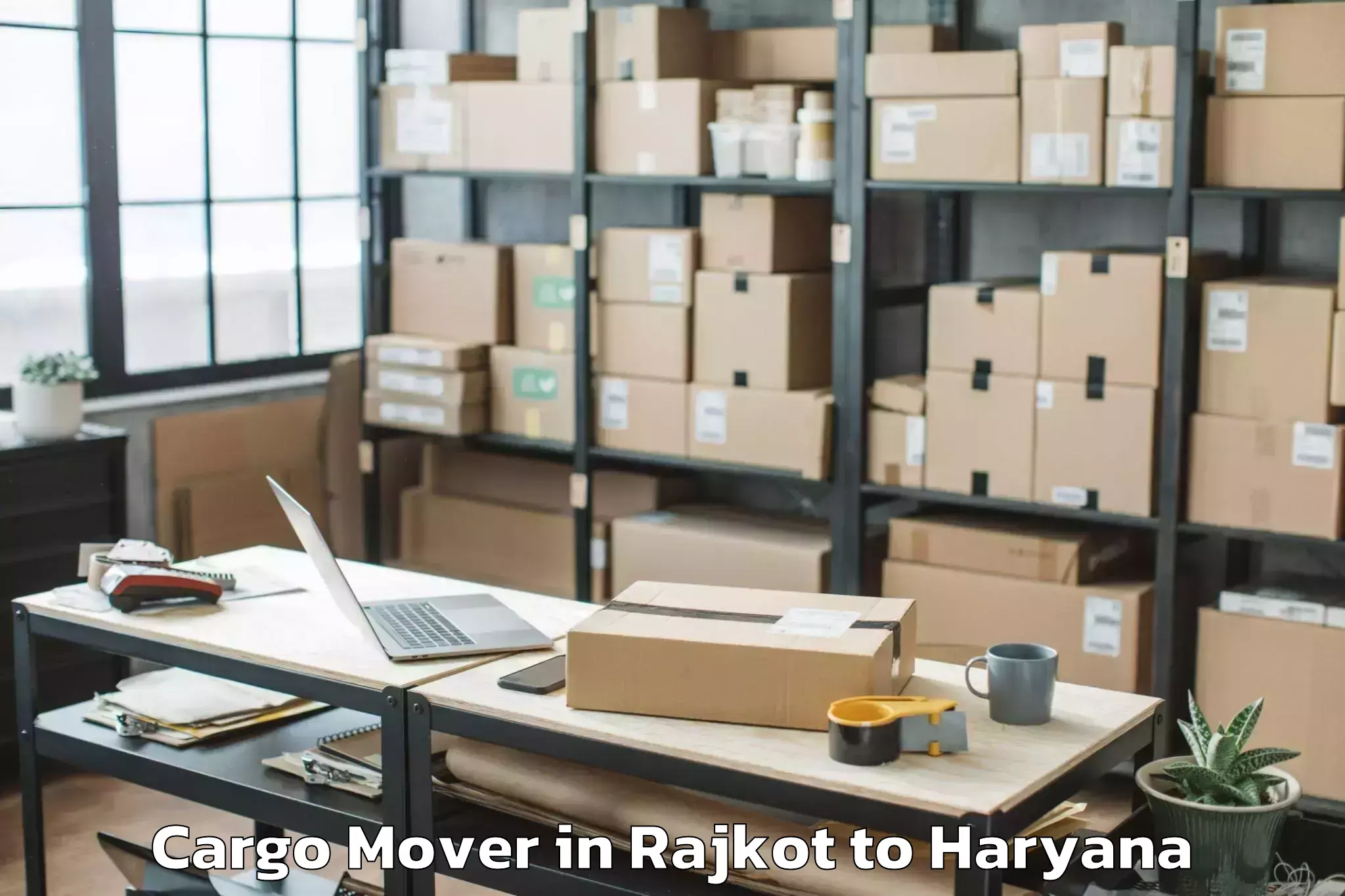 Reliable Rajkot to Chaudhary Bansi Lal University Cargo Mover